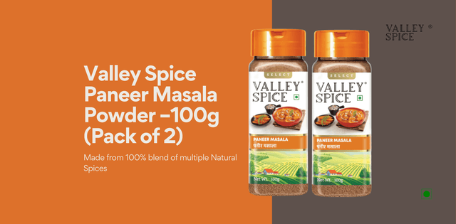 Valley Spice Paneer Masala Powder –100g (Pack of 2) |Paneer Masala Powder |Natural |100g x 2 – PET Bottle