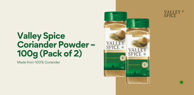 Valley Spice Coriander Powder – 100g (Pack of 2)