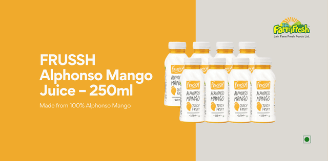 FRUSSH Alphonso Mango Juice - 250ml (Pack of 8)