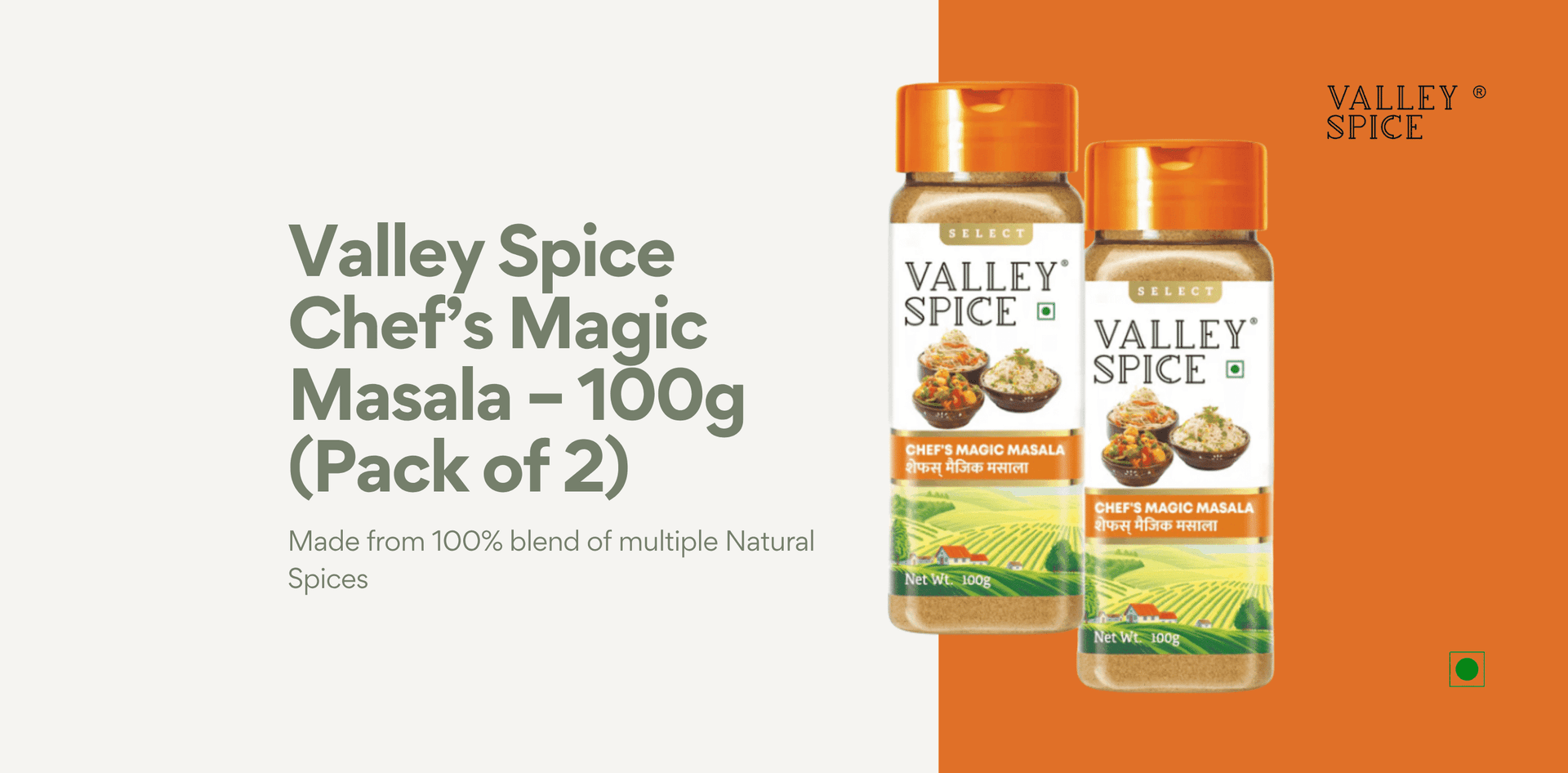 Valley Spice Chef’s Magic Masala – 100g (Pack of 2)
